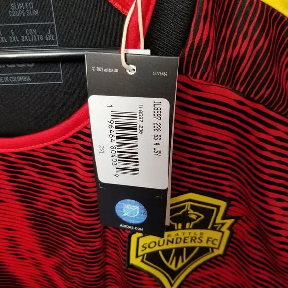 2023 Adidas Men's Seattle Sounders Away Bruce‎ Lee Soccer Jersey 2XL XXL MLS US - Picture 8 of 13